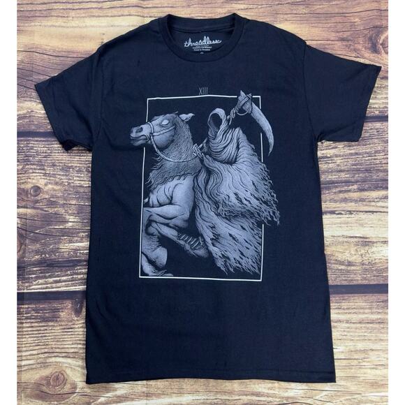 Grim Reaper Horseman Graphic Tshirt Small - Picture 1 of 5